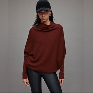 ALL SAINTS Women’s SMALL Ridley Merino Wool Jumper Sweater Dolman Drapey